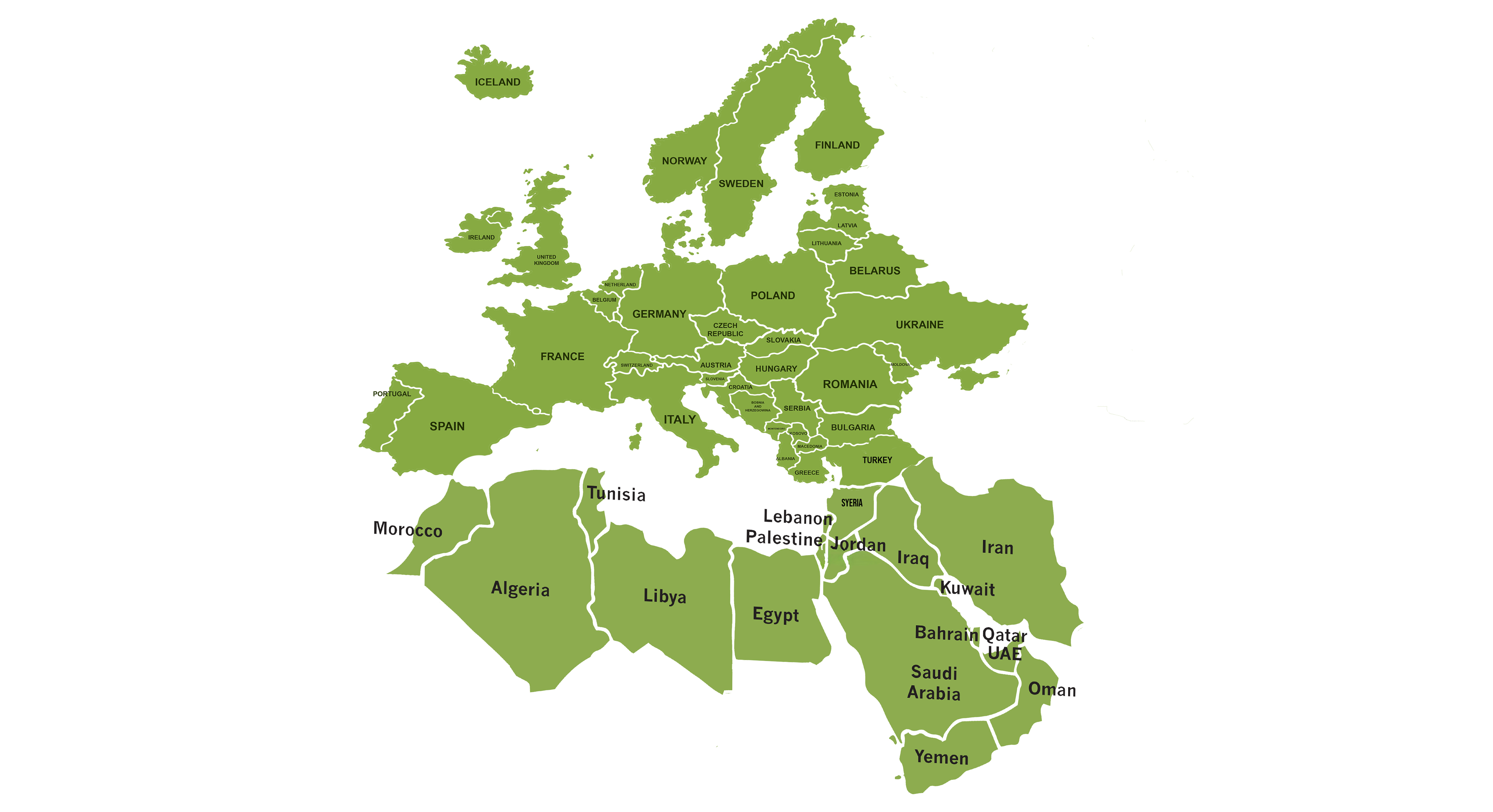 MENA Region Map